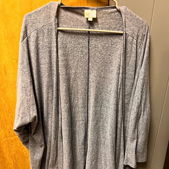 LuLaRoe Tops - Lularoe heathered blue Lindsey- L
